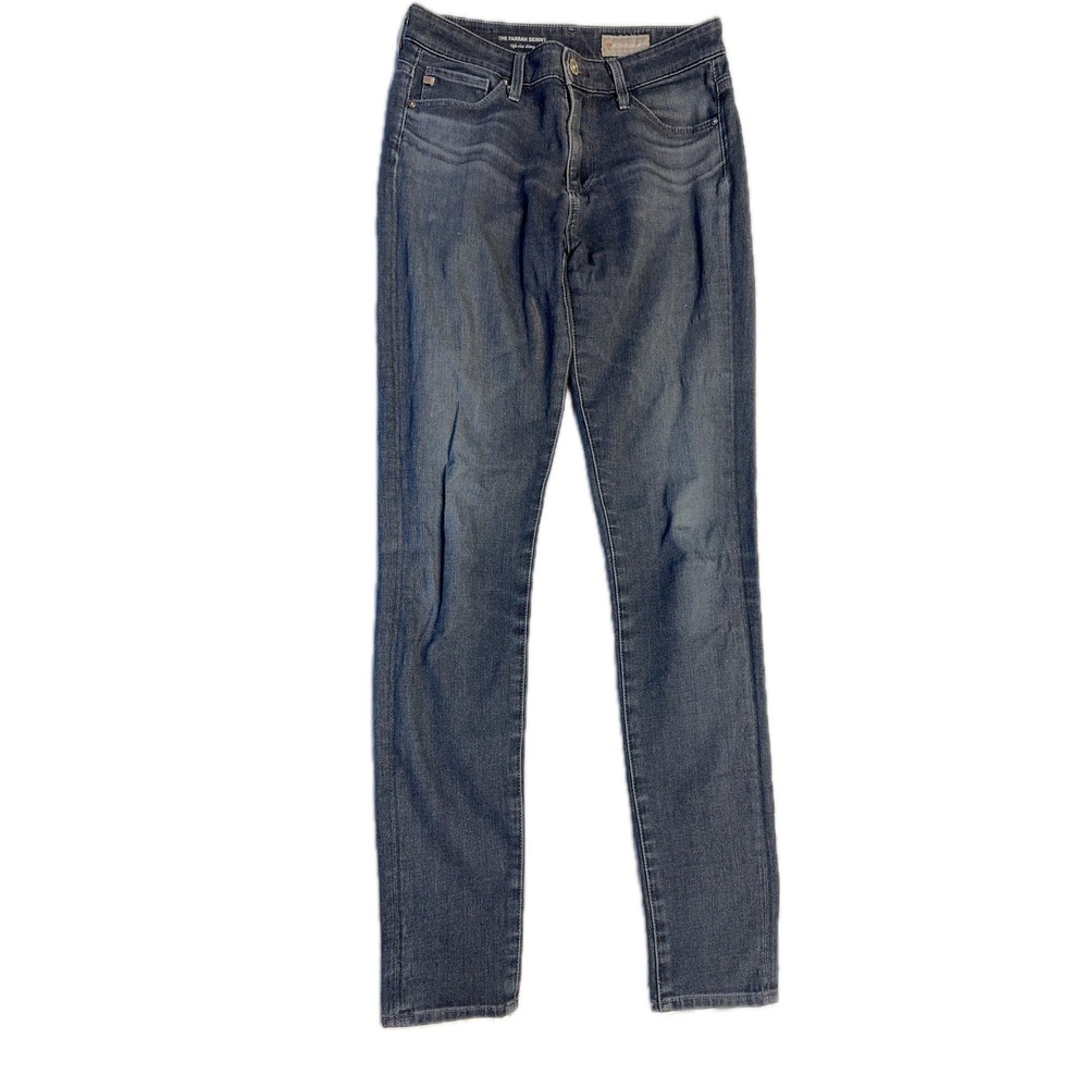 AG Jeans The Farrah Skinny High Rise‎ Denim Contour 360 Gray Wash Women's Jeans